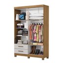Ver imagem 4 de Guarda-Roupa 4 Portas 2 Gavetas com Pés Genova Off White/Cinamomo