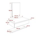 Ver imagem 5 de Bancada para Banheiro 80cm com Cuba Folha F44 Prateleira e Espelheira 806W Metrópole Marrom/Carvalho