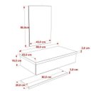 Ver imagem 5 de Bancada para Banheiro 80cm com Cuba Folha F44 Prateleira e Espelheira 806W Metrópole Marrom/Carvalho