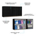 Ver imagem 6 de Armário Aéreo 3 Portas de Lavanderia Menu Móveis Preto