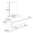 Ver imagem 5 de Bancada para Banheiro 80cm com Cuba Folha F44 Prateleira e Espelheira 806W Metrópole Marrom/Nogal