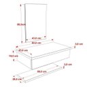 Ver imagem 5 de Bancada para Banheiro 80cm com Cuba Folha F44 Prateleira e Espelheira 806W Metrópole Preto/Onix