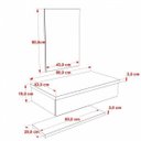 Ver imagem 5 de Bancada para Banheiro 80cm com Cuba Aria RT41 Prateleira e Espelheira 806W Metrópole Marrom/Carvalho