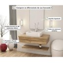 Ver imagem 7 de Bancada para Banheiro 80cm com Cuba Aria Rt41 Prateleira e Espelheira 806W Metrópole 