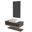 Ver imagem 3 de Bancada para Banheiro 80cm com Cuba Aria Rt41 Prateleira e Espelheira 806W Metrópole 