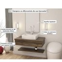 Ver imagem 7 de Bancada para Banheiro 80cm com Cuba Aria Rt41 Prateleira e Espelheira 806W Metrópole 