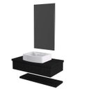 Ver imagem 3 de Bancada para Banheiro 80cm com Cuba Aria Rt41 Prateleira e Espelheira 806W Metrópole 