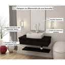 Ver imagem 7 de Bancada para Banheiro 80cm com Cuba Aria Rt41 Prateleira e Espelheira 806W Metrópole 