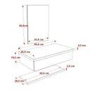 Ver imagem 5 de Bancada para Banheiro 80cm com Cuba Aria Rt41 Prateleira e Espelheira 806W Metrópole 