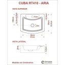 Ver imagem 6 de Bancada para Banheiro 80cm com Cuba Aria Rt41 Prateleira e Espelheira 806W Metrópole 