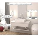 Ver imagem 7 de Bancada para Banheiro 80cm com Cuba Q39 Prateleira e Espelheira 806W Metrópole