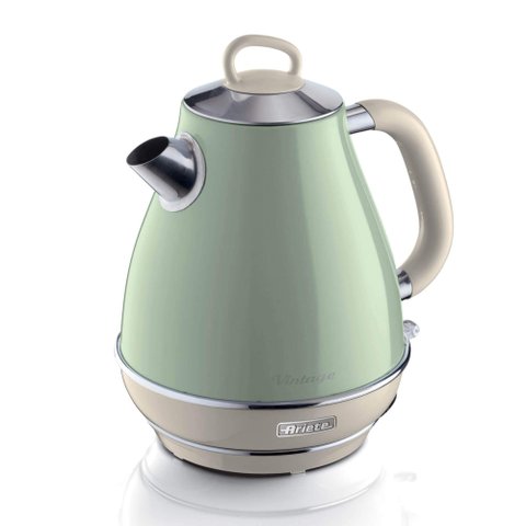 Chaleira Elétrica Vintage Retro Verde Água 220v 1,7l Aço Inox