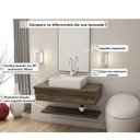 Ver imagem 7 de Bancada para Banheiro 80cm com Cuba Q39 Prateleira e Espelheira 806W Metrópole 