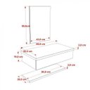 Ver imagem 5 de Bancada para Banheiro 80cm com Cuba Q39 Prateleira e Espelheira 806W Metrópole Marrom/Carvalho Dark