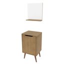Ver imagem 1 de Armário de Banheiro 45cm 1 Porta com Espelho BN3691 Amêndoa - Tecno Mobili