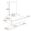 Ver imagem 5 de Bancada para Banheiro 80cm com Cuba Q39 Prateleira e Espelheira 806W Metrópole Marrom/Nogal