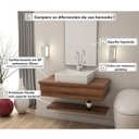 Ver imagem 7 de Bancada para Banheiro 80cm com Cuba Q39 Prateleira e Espelheira 806W Metrópole