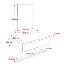 Ver imagem 5 de Bancada para Banheiro 80cm com Cuba Q39 Prateleira e Espelheira 806W Metrópole Preto/Onix