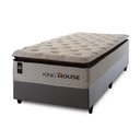 Ver imagem 3 de Conjunto Cama Box Solteirão c/ Molas Ensacadas New York Cinza 96x203x73