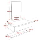 Ver imagem 5 de Bancada para Banheiro 80cm com Cuba Q39 Prateleira e Espelheira 806W Metrópole