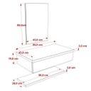 Ver imagem 5 de Bancada para Banheiro 80cm com Cuba Q39 Prateleira e Espelheira 806W Metrópole