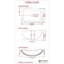 Ver imagem 5 de Conjunto para Banheiro Gabinete 80cm Cuba Abaulada L42 Prateleira e Espelheira 806W Metrópole Compac
