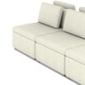 Sofá Ilha Modular 2,70m em Linho Bege com Encosto Móvel Almofadas Kauai - Larbelle Móveis - 5