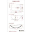 Ver imagem 5 de Conjunto para Banheiro Gabinete 80cm Cuba Abaulada L42 Prateleira e Espelheira 806W Metrópole Compac