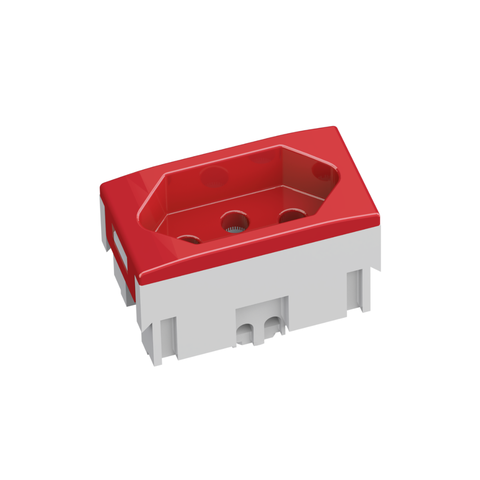 Kit C/ 5 Tomada Vermelha Sleek 2p+t 20a 250v 15918 Margirius - Pa015918