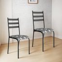 Ver imagem 2 de Kit 2 Cadeiras para Cozinha e Sala de Jantar 541.Sli Preto/Floral