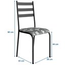 Ver imagem 3 de Kit 2 Cadeiras para Cozinha e Sala de Jantar 541.Sli Preto/Floral