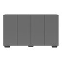 Ver imagem 7 de Aparador Buffet 4 Portas com Pés Quadrados Veneza Multimóveis Grafite/Preto