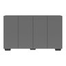 Aparador Buffet 4 Portas com Pés Quadrados Veneza Multimóveis Grafite/Preto - 7