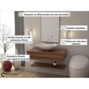 Ver imagem 2 de Conjunto para Banheiro Gabinete 80cm Cuba Abaulada L42 Prateleira e Espelheira 806W Metrópole Compac