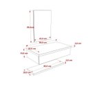 Ver imagem 4 de Conjunto para Banheiro Gabinete 80cm Cuba Abaulada L42 Prateleira e Espelheira 806W Metrópole Compac