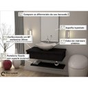 Ver imagem 2 de Conjunto para Banheiro Gabinete 80cm Cuba Abaulada L42 Prateleira e Espelheira 806W Metrópole Compac