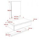 Ver imagem 5 de Bancada para Banheiro 80cm com Cuba Canoa L45 Prateleira e Espelheira 806W Metrópole