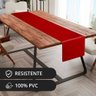 1 Caminho Trilho Mesa Impermeável PVC Juta Vermelho 42x140 - 2