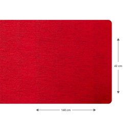 1 Caminho Trilho Mesa Impermeável PVC Juta Vermelho 42x140 - 5
