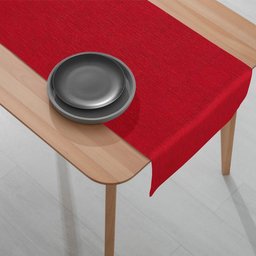 1 Caminho Trilho Mesa Impermeável PVC Juta Vermelho 42x140 - 4
