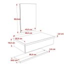 Ver imagem 5 de Bancada para Banheiro 80cm com Cuba Canoa L45 Prateleira e Espelheira 806W Metrópole Marrom/Carvalho