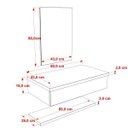 Ver imagem 5 de Bancada para Banheiro 80cm com Cuba Canoa L45 Prateleira e Espelheira 806W Metrópole