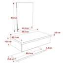 Ver imagem 5 de Bancada para Banheiro 80cm com Cuba Canoa L45 Prateleira e Espelheira 806W Metrópole
