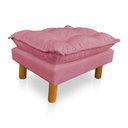 Ver imagem 4 de Poltrona de Amamentação com Puff Laura Suede - Pallazio Cor Rosa