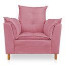 Ver mais imagens de Poltrona de Amamentação com Puff Laura Suede - Pallazio Cor Rosa
