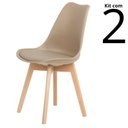 Ver imagem 1 de Conjunto 2 Cadeiras Saarinen Wood - Fendi