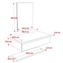 Ver imagem 5 de Bancada para Banheiro 80cm com Cuba Canoa L45 Prateleira e Espelheira 806W Metrópole
