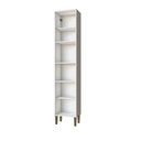 Ver imagem 2 de Paneleiro Alto 2,20m X 45cm Cozinha Aurora 2 Portas 6 Nichos Cor:branco