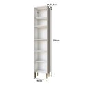 Ver imagem 3 de Paneleiro Alto 2,20m X 45cm Cozinha Aurora 2 Portas 6 Nichos Cor:branco