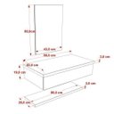 Ver imagem 5 de Bancada para Banheiro 80cm com Cuba Canoa L45 Prateleira e Espelheira 806W Metrópole Preto/Ônix